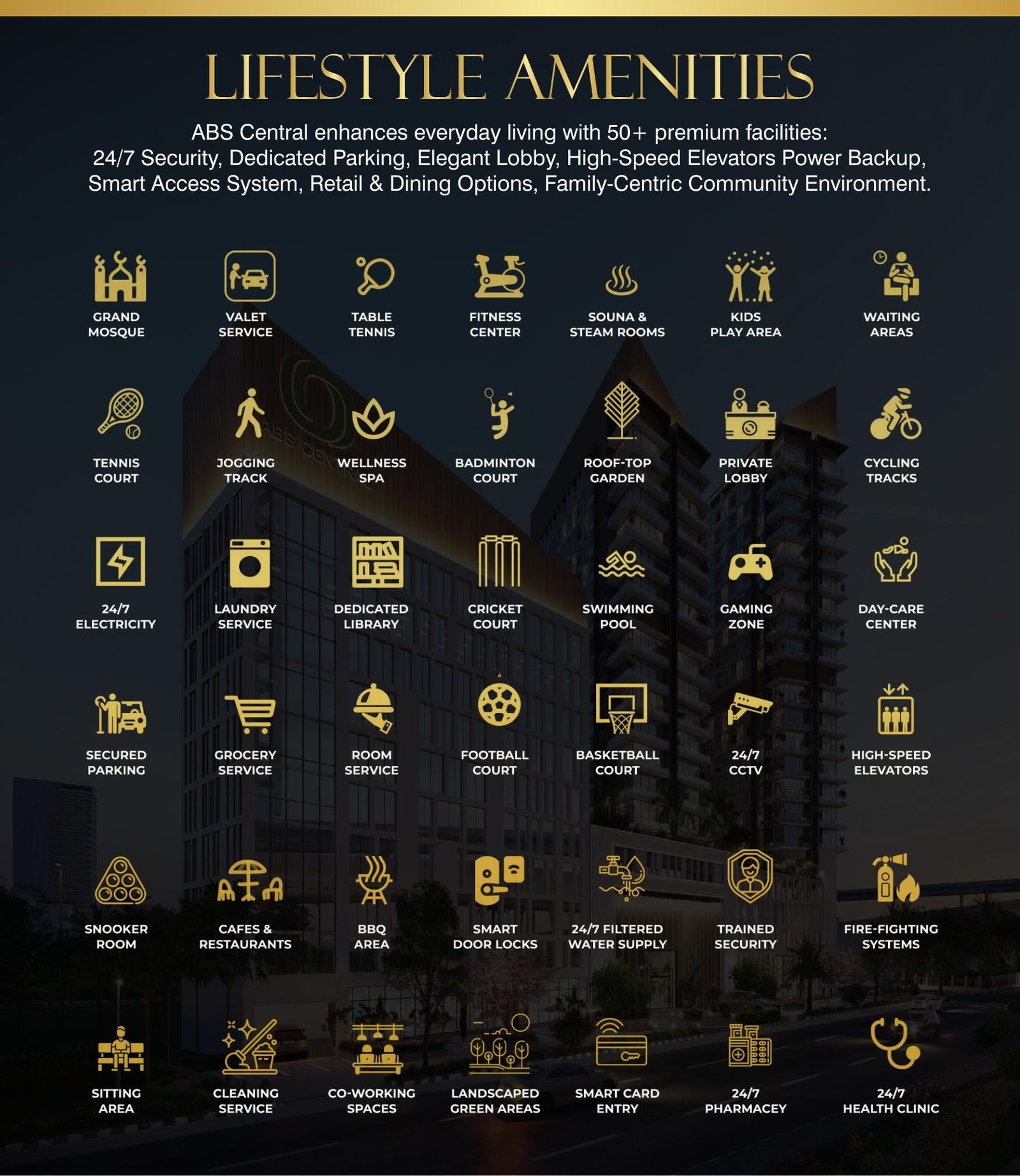 ABS Central premium facilities overview
